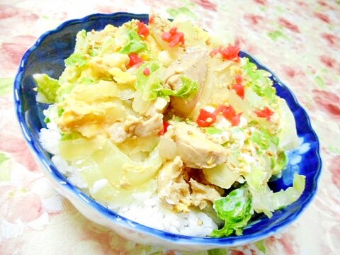 ❤鶏ささみと白菜の卵丼❤